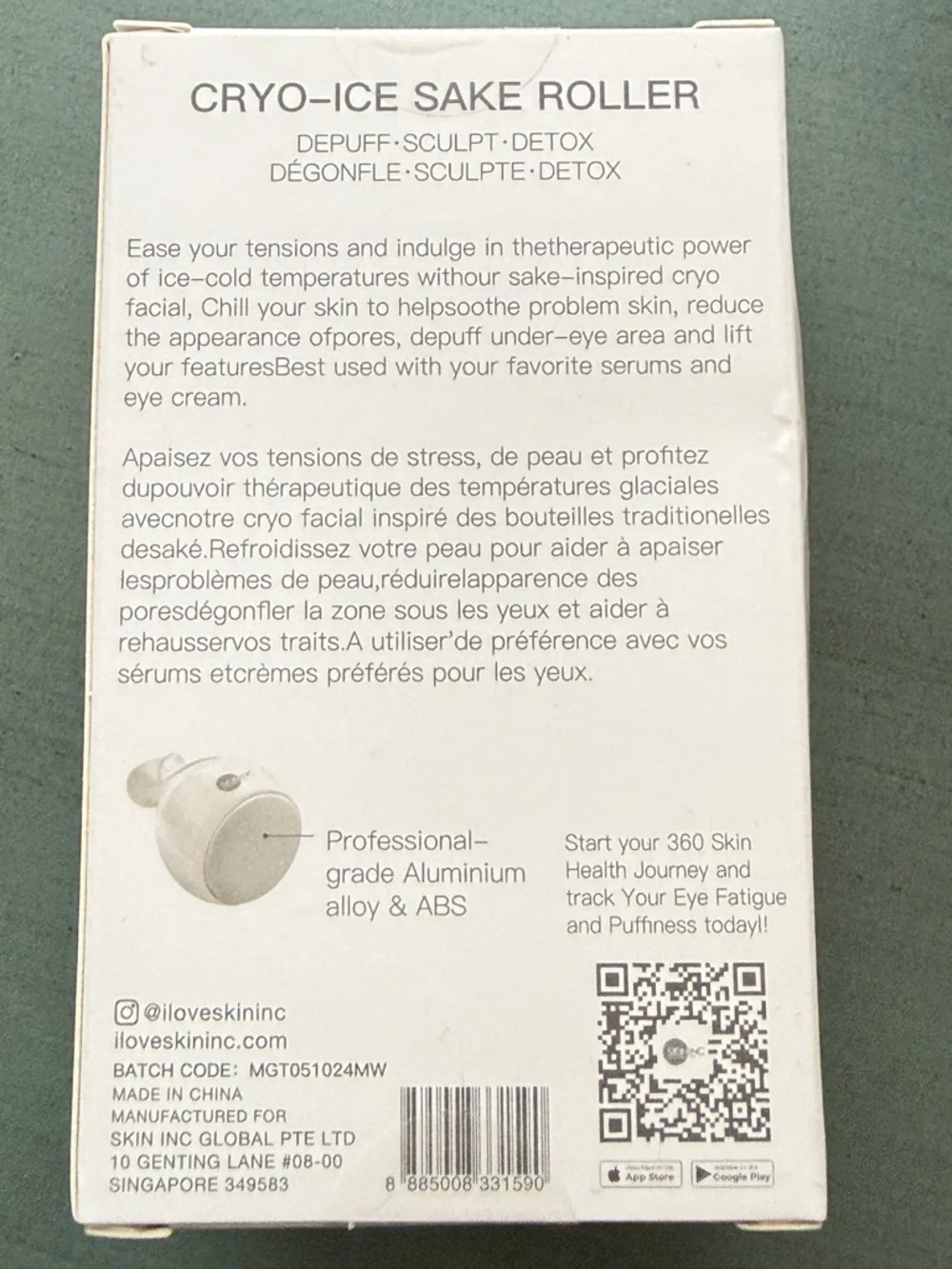 Skin Inc CRYO-ICE SAKE ROLLER (BLUSH EDITION)
NIB-Sealed in Box - Picture 5 of 8